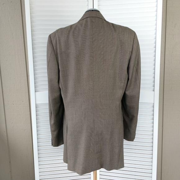 LAST CHANCE Canali Italy brown birds eye wool blazer men 42 L - Picture 5 of 9